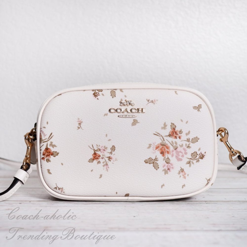 NWT Coach Convertible Belt Bag With Rose Bouquet